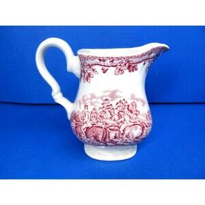 Myotts Staffordshire Ware Country Life  Red English Scenes Creamer  England